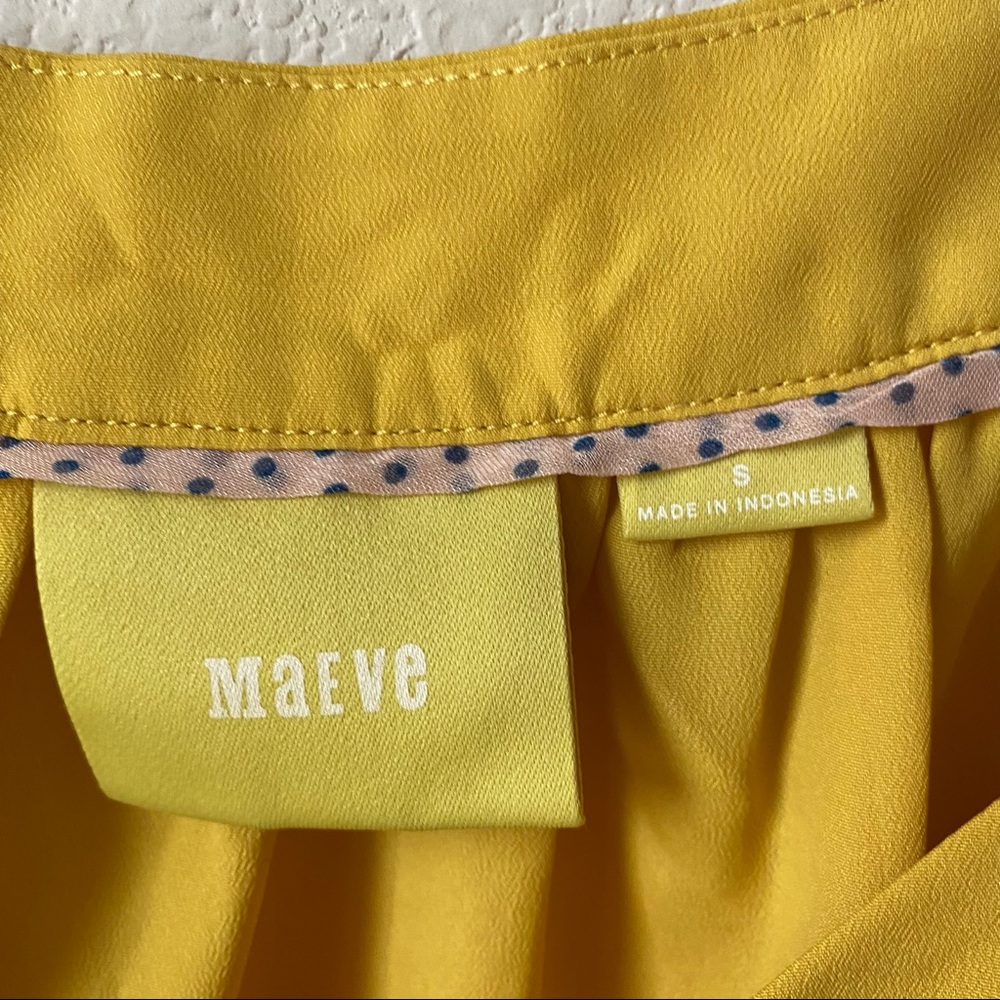 Maeve Mustard Yellow Blouse Marigold - Picture 4 of 12